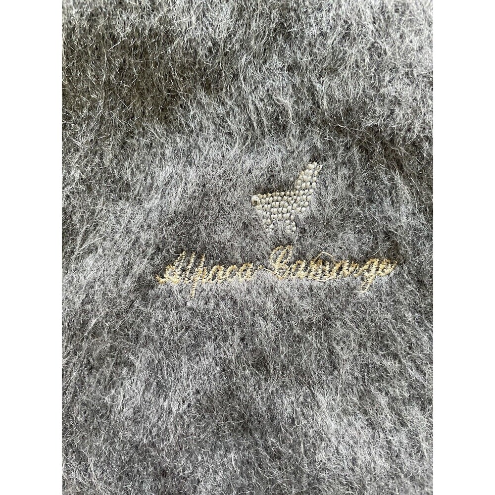 Alpaca Camargo Gray Wool Soft Rectangular Scarf W… - image 3